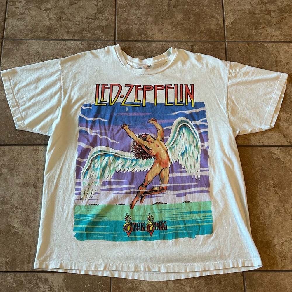 Vintage Led Zeppelin 1980 Swan Song shirt